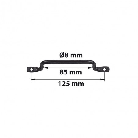 Poignée Fil L. 140 Mm Afbat Acier Noir Mat