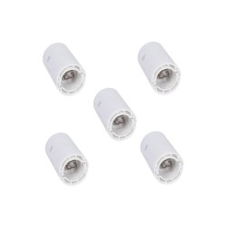 Lot de 5 Douilles Electriques Automatique B22 Polyamide Blanc
