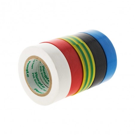 Lot de 5 rubans adhésifs L.10 M X L.15 Mm Multicouleur