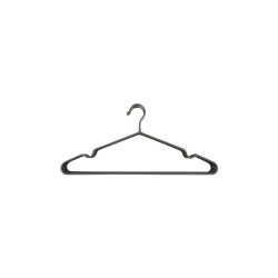 Lot de 8 cintre SPACEO métal avec revêtement pvc gris H.18.5 x l.40.5 x P.2.88 cm