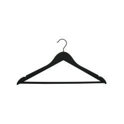 Lot de 4 cintres SPACEO bois et acier bois naturel H.23 x l.44.5 x P.4.8 cm