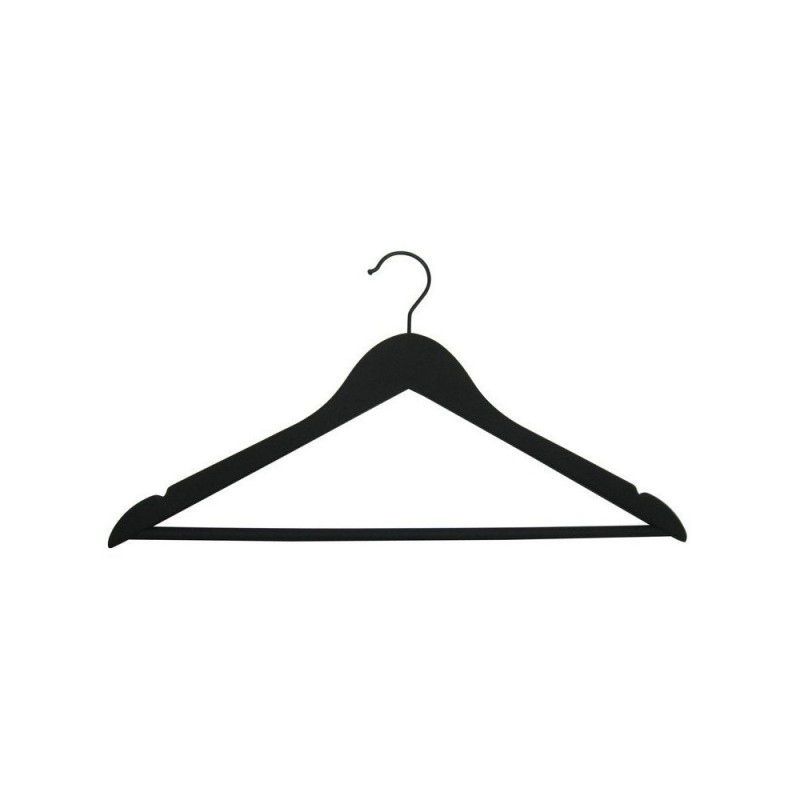 Lot de 4 cintres SPACEO bois et acier bois naturel H.23 x l.44.5 x P.4.8 cm