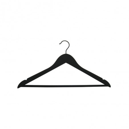 Lot de 4 cintres SPACEO bois et acier bois naturel H.23 x l.44.5 x P.4.8 cm