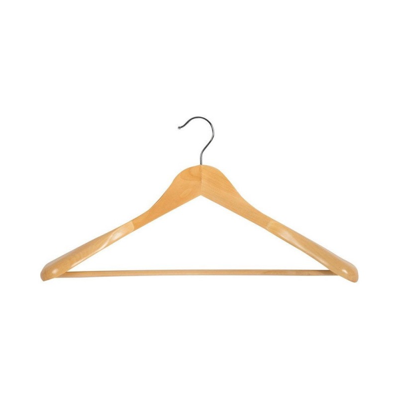 Cintre à épaulettes SPACEO bois et acier marron H.23.5 x l.45 x P.5.8 cm