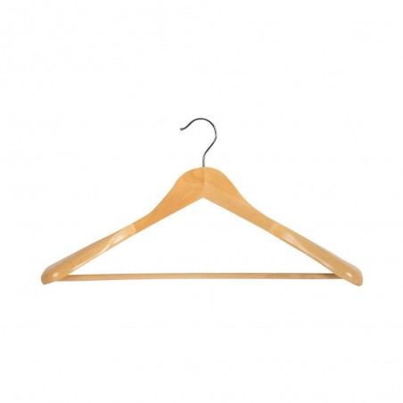 Cintre à épaulettes SPACEO bois et acier marron H.23.5 x l.45 x P.5.8 cm