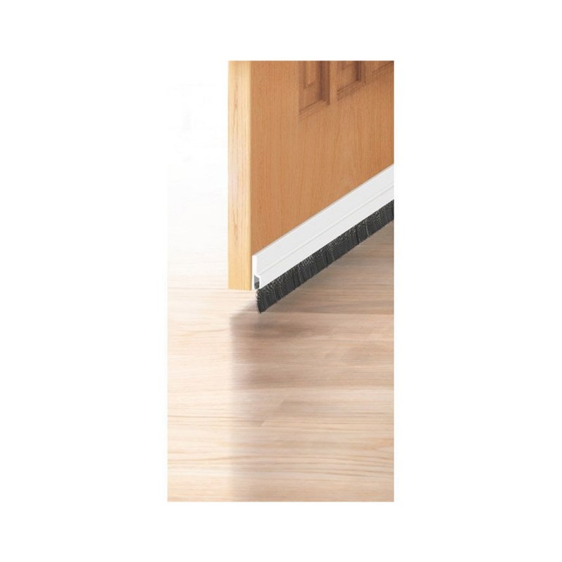 Bas de porte adhésif brosse AXTON L. 100 cm blanc