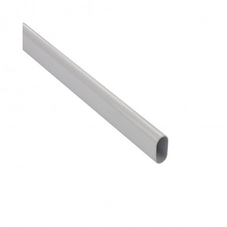 Barre de penderie 1M 30X15 ovale blanche