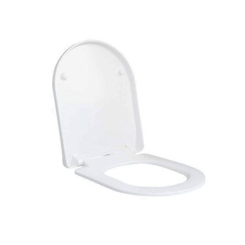 Abattant wc remix frein chute declipsable duroplast carre blanc