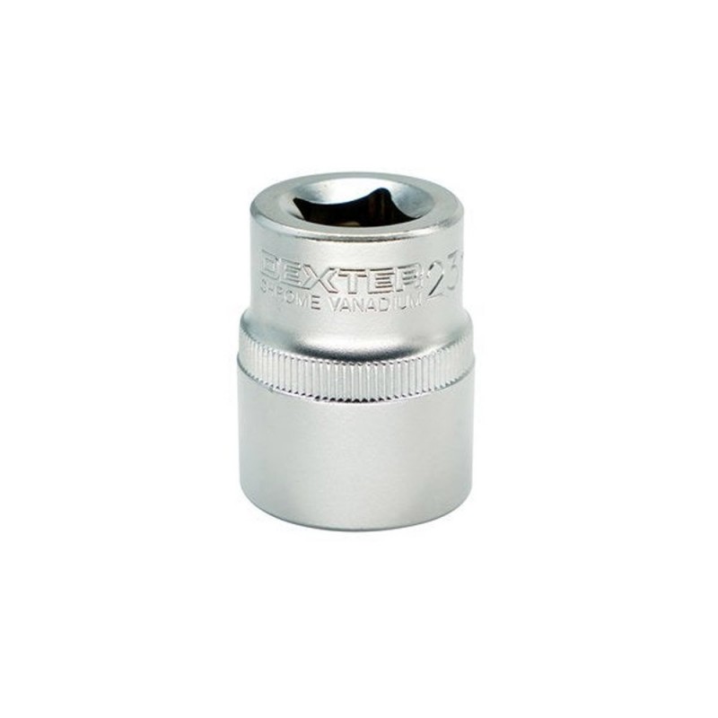 Douille 6 pans 1-2 en chrome vanadium DEXTER diam. 23 mm
