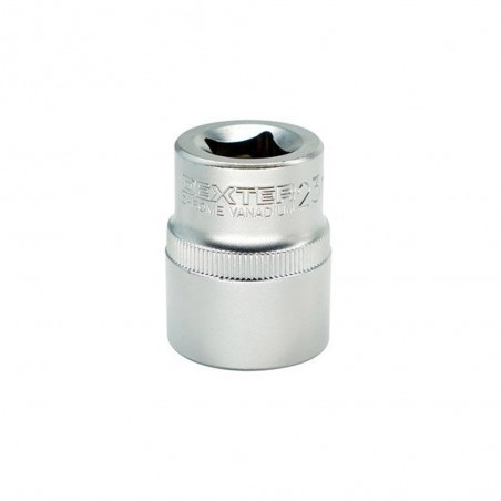 Douille 6 pans 1-2 en chrome vanadium DEXTER diam. 23 mm