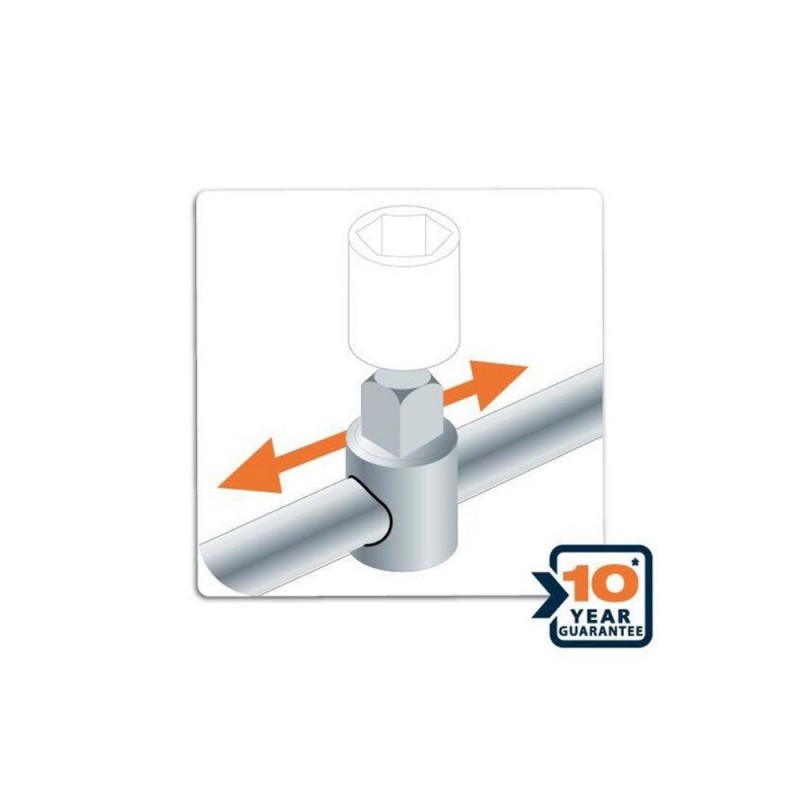 Poignée en t chrome vanadium DEXTER Diam.41.5 mm