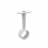 Lot de 1 support de barre de penderie D25 mm rond blanc 21.78 m