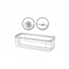 Panier de douche Essential chrome rectangle a coller ou visser