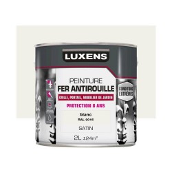 Peinture fer extérieur blanc satine 2l