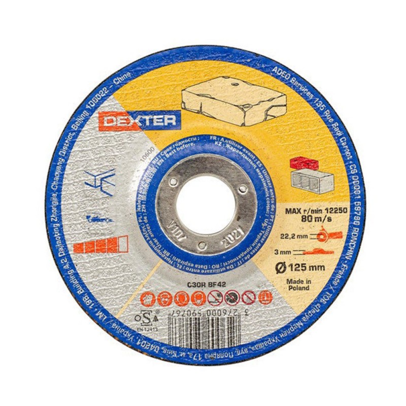 Disque meuleuse pierre 125x3x222