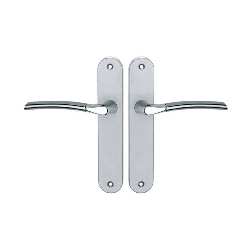 Poignée de porte Eina zamak nickelé bec de canne