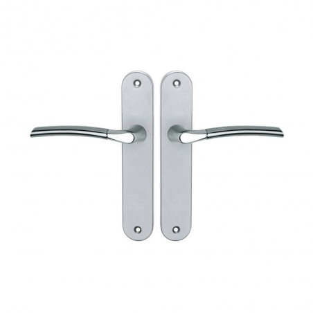 Poignée de porte Eina zamak nickelé bec de canne