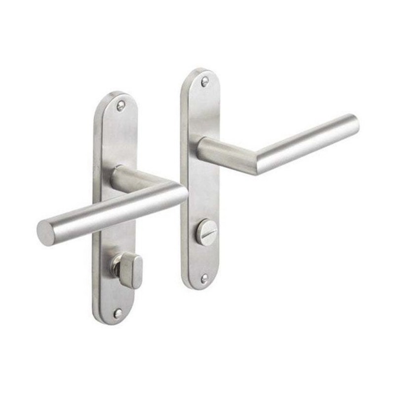 Ensemble de porte Sara 165mm condamnation-décondamnation inox satine