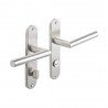 Ensemble de porte Sara 165mm condamnation-décondamnation inox satine