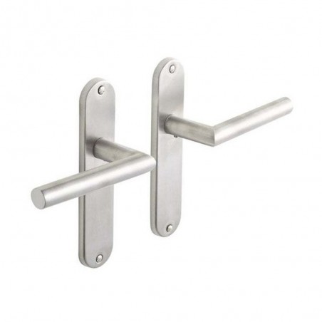 P50 Ensemble de porte Sara 165mm sans trou acier inoxydable