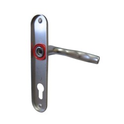 Poignée porte roissy 165mm trou cylindre aluminium