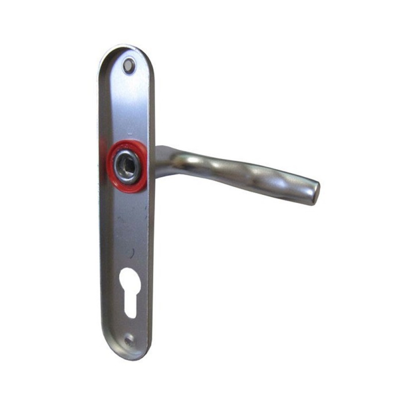 Poignée porte roissy 165mm trou cylindre aluminium