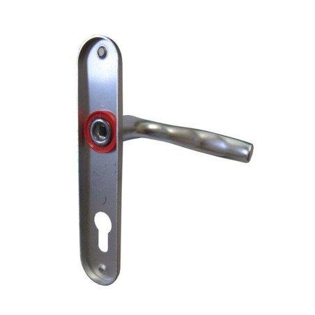 Poignée porte roissy 165mm trou cylindre aluminium