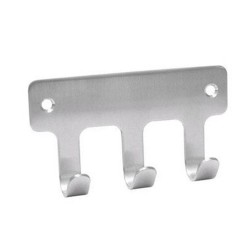 Patère 3 têtes loft brosse à fixer