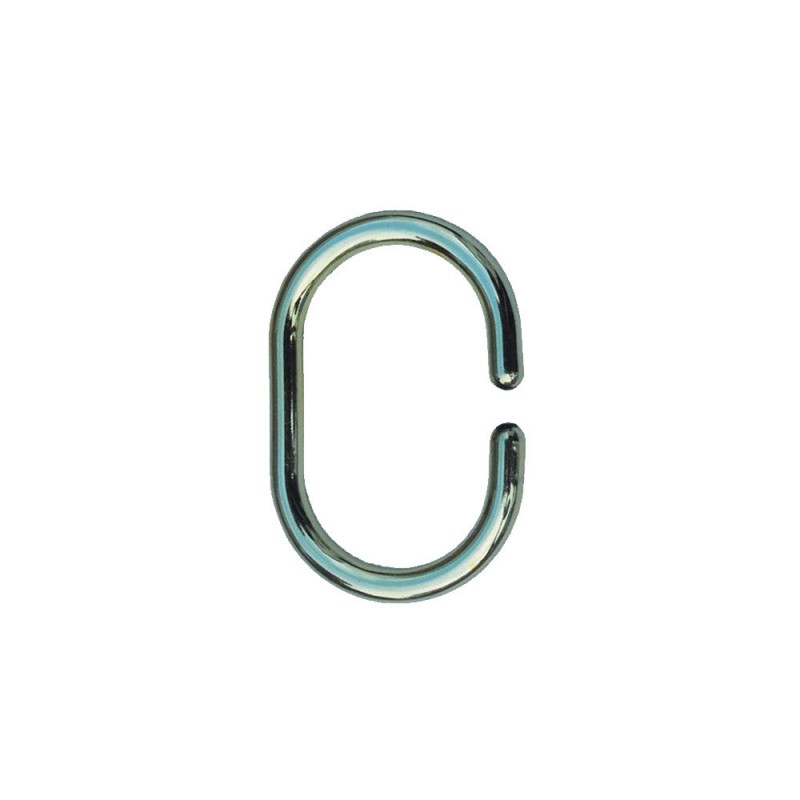 Anneau barre de douche chrome x12