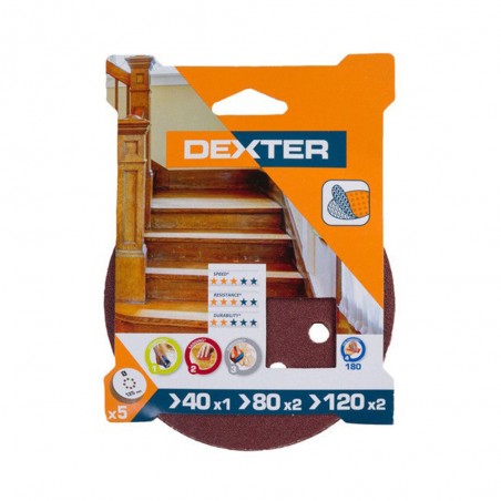 Abrasif excentrique diamètre 125 grain assortis Lot de 5