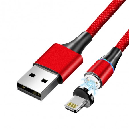 Câble nylon USB Magnétique Lightning connecteur Type C uc25