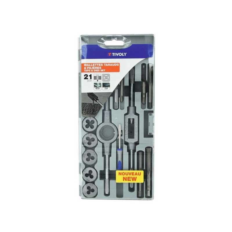 Coffret 21 tarauds et Filières mtf21 métal