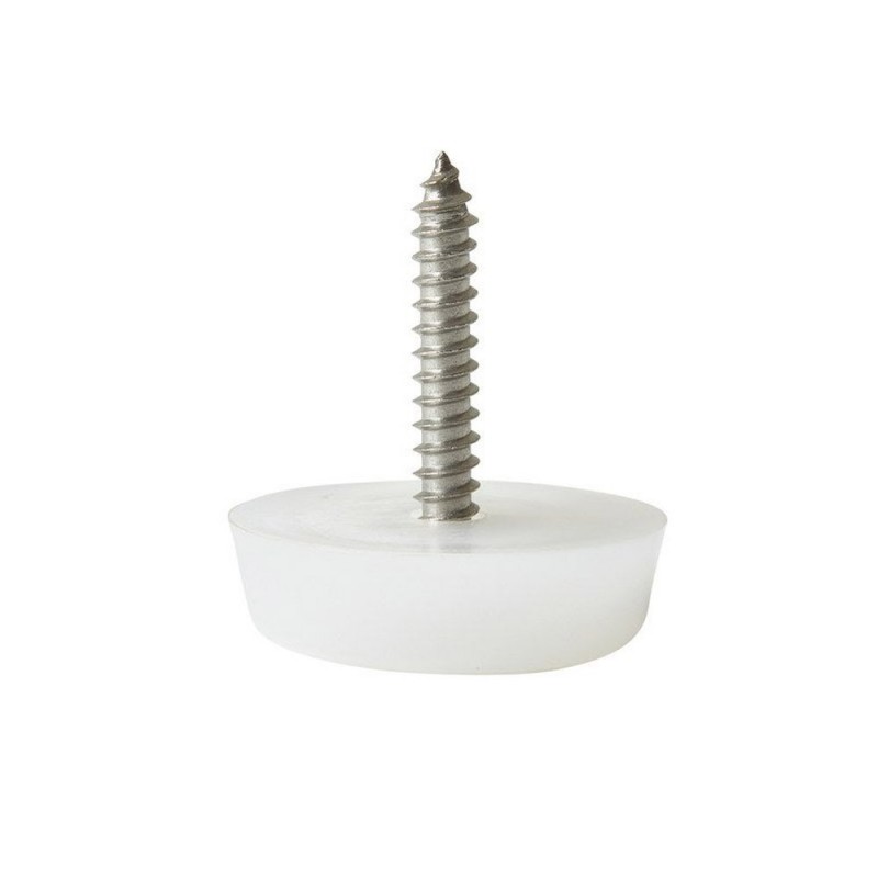 Lot de 4 patins plastique àvisser transparent 25mm