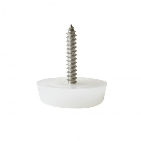 Lot de 4 patins plastique àvisser transparent 25mm