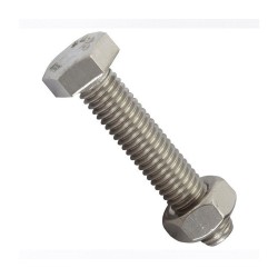 Sachet de 2 boulons inox tête 6 pans hexagonal L.50 mm