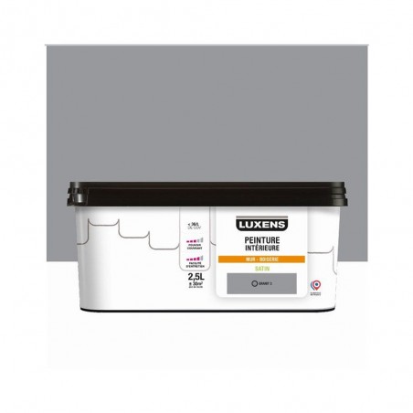 Peinture mur boiserie granit 3 satin LUXENS Interieure 2.5l