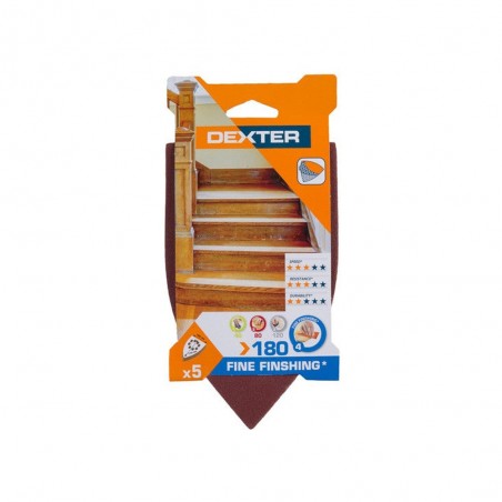 Lot de 5 patins abrasifs105 X 175 mm Grains 180