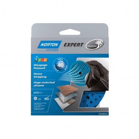 Lot de 5 disques abrasifs125 mm Grains 40