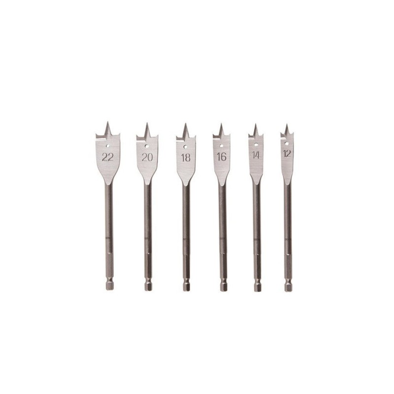 Lot de 6 forets àbois diam. 12 à22 mm