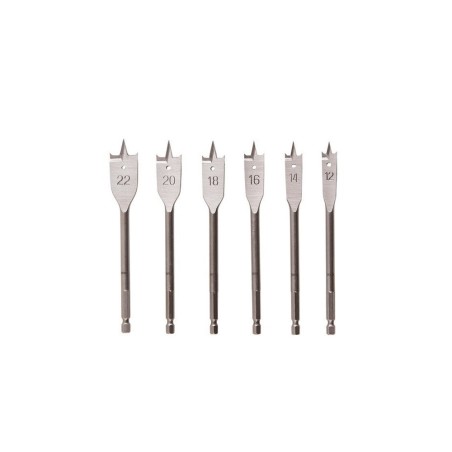 Lot de 6 forets àbois diam. 12 à22 mm