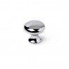 Lot de 4 boutons de meuble rond Zamak chromé H.25 X L.25 X p.25 mm