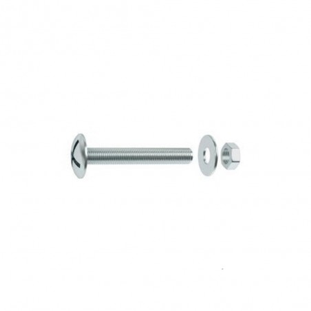 Lot de 20 boulons tête ronde acier Zingué L.20 X diam.4 mm