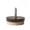 Lot de 4 patins feutre àvisserbeige d24mm