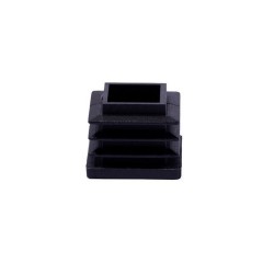 Lot de 4 embouts plastique noir 22x22mm