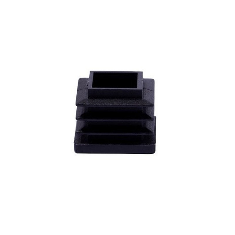Lot de 4 embouts plastique noir 22x22mm