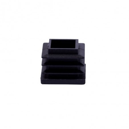 Lot de 4 embouts plastique noir 22x22mm