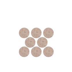 Lot de 8 patins feutre en laine adhésif diam. 22 mm beige