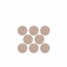 Lot de 8 patins feutre en laine adhésif diam. 22 mm beige