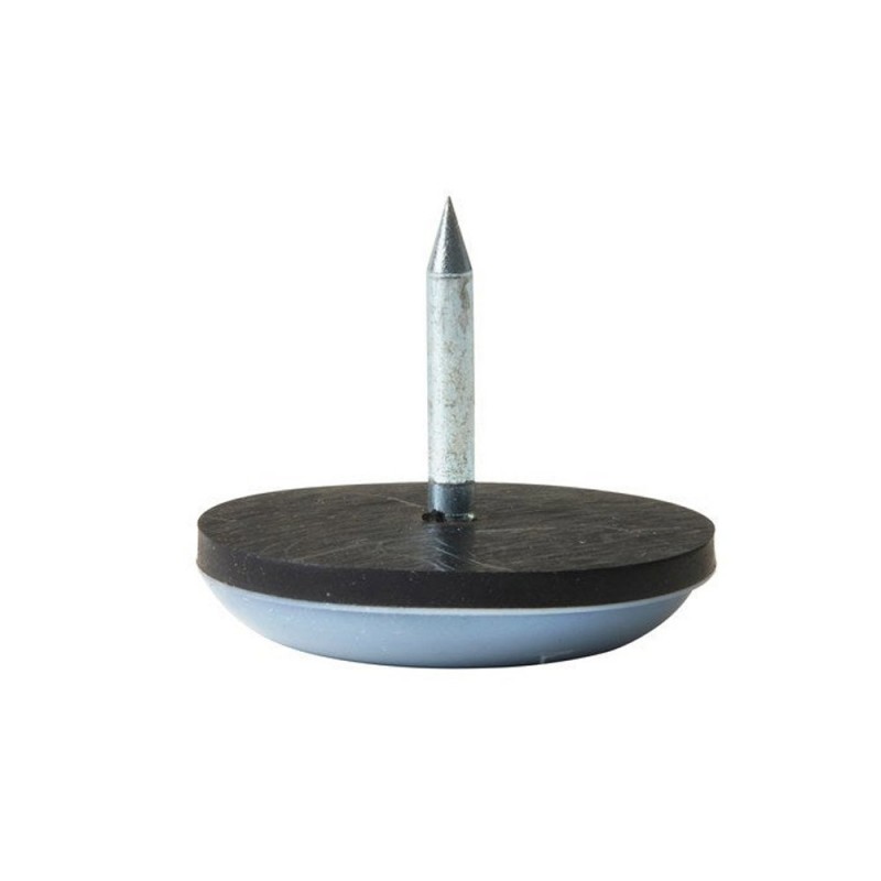 Lot de 4 patins gliss alveole clou marron 25mm