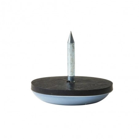 Lot de 4 patins gliss alveole clou marron 25mm